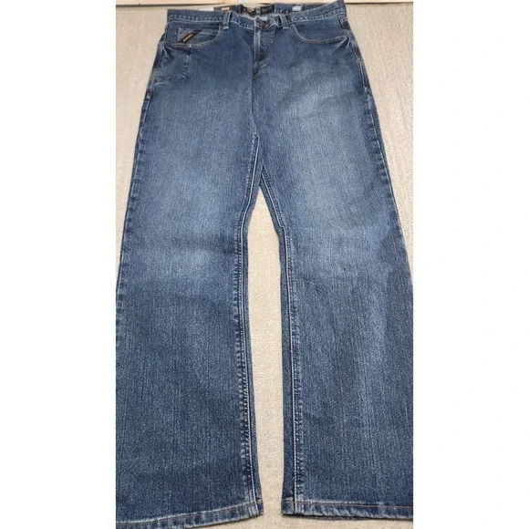 Ariat M4 Jeans Men 36x34 Relaxed Bootcut Carbine Rebar Cowboy Rodeo Stretch Blue